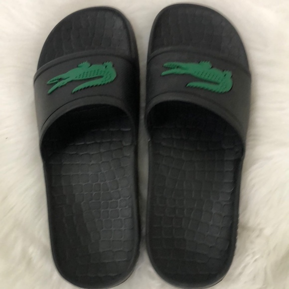 Lacoste Men\'s Black Slides W/ Green Gator Sz. By Measurement main image 5